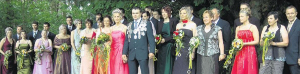 König Stefan und Stephanie nebst Throngefolge