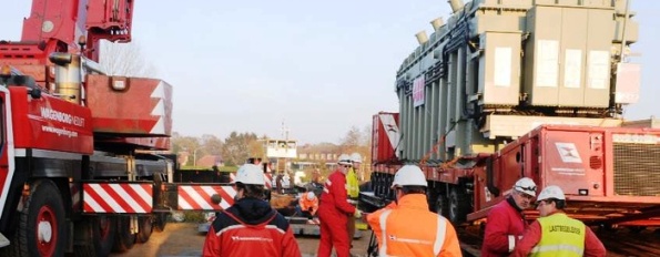 Spektakulärer Schwertransport