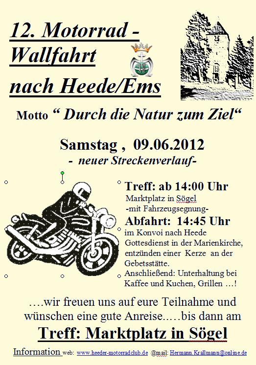Motorradwallfahrt 2012