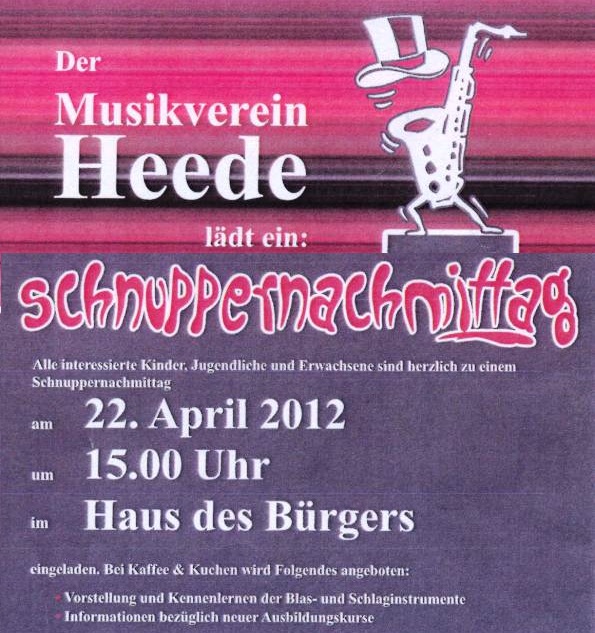 Musikverein: Schnuppernachmittag