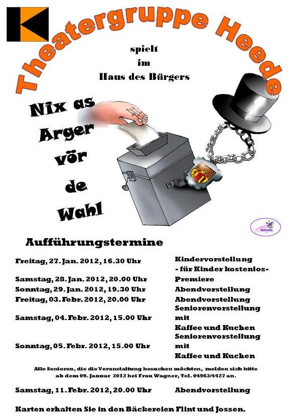 Flyer Theateraufführungen