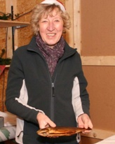 Stand mit geräuchertem Fisch
