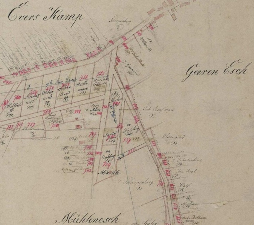 Muehlenesch Gemarkung Ausschnitt